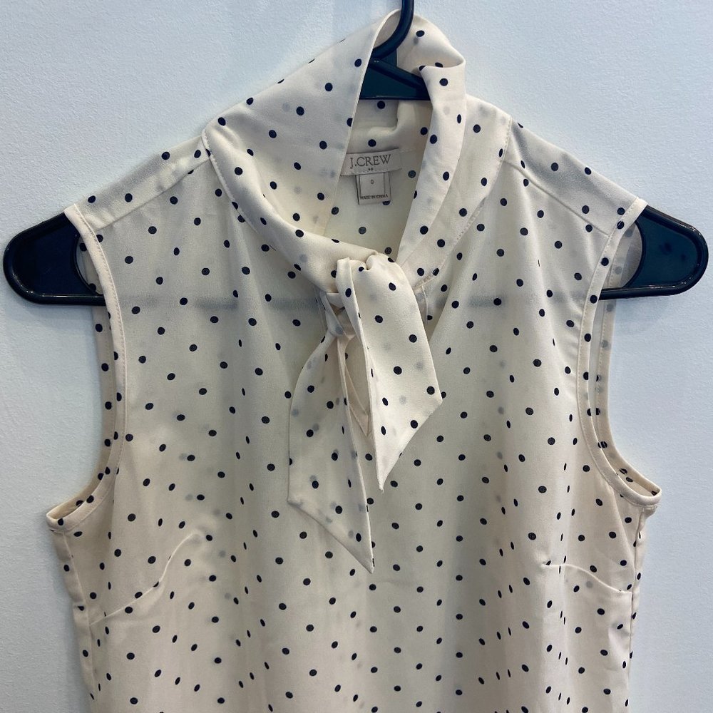 JCrew Size 0 Polka Dot Blouse